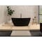 Castello Usa Manhattan 59" Solid Surface Freestanding Bathtub in Black CB-GM-8016s-B - alternate 4